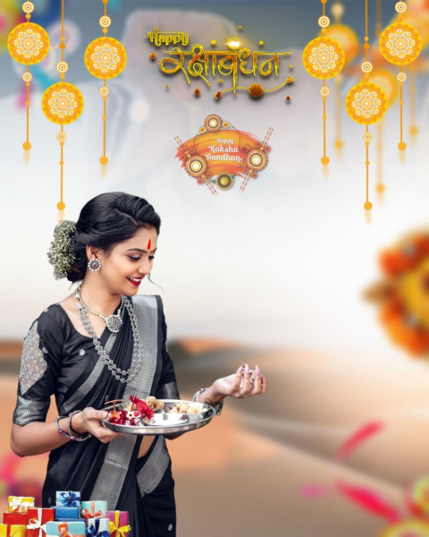 Happy Raksha Bandhan Background With Sister For Cb Picsart Editing