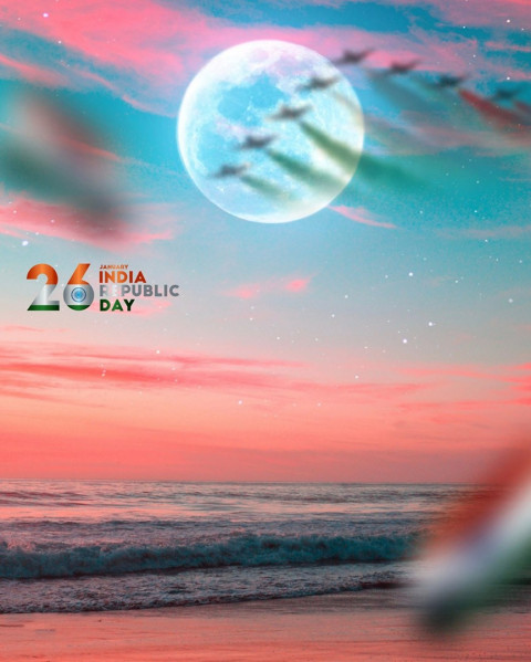 Happy Republic Day CB Background For Photo Editing Full HD