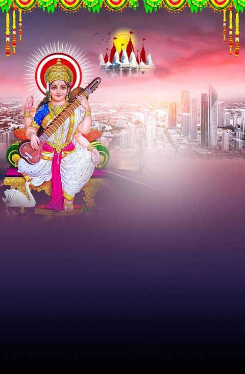Happy Sarswati Puja Editing Background For Picsart & Photoshop