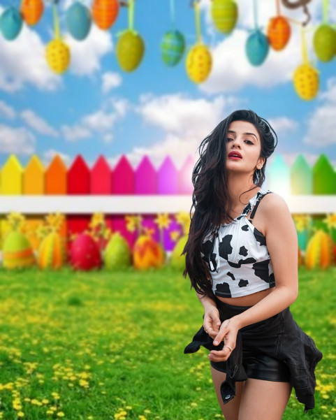 Happy Valentine Day Love Background With Girl For Picsart Editing