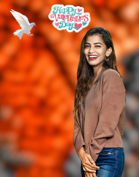 Happy Valentine's Day Editing Background For PicsArt With Girls