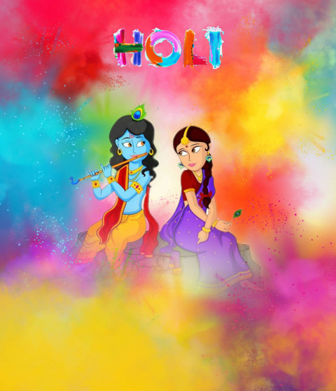 Holi Background With Girl For Cb Picsart Editing Full HD