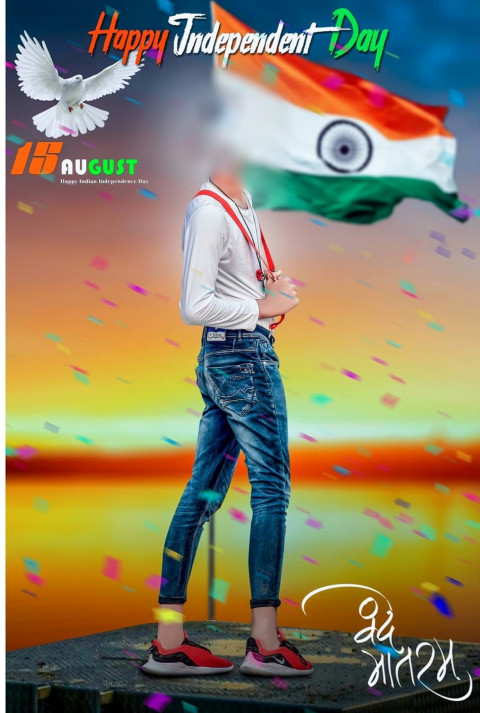 Independence Day 15 August Editing Flag Background Without Head