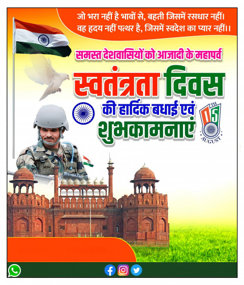 Independence Day Banner Background For 15 August CB Picsart Editing Img