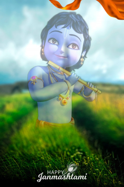 Krishna Janmashtami Editing Blur CB Background Full HD Download Images