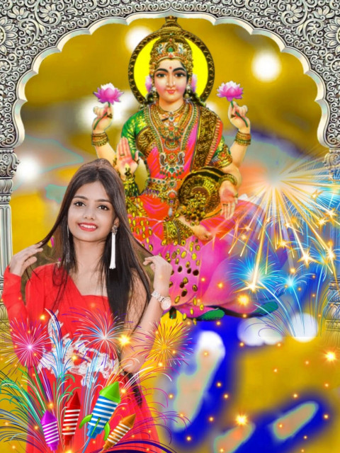Lakshmi Puja Diwali Special Girls CB Editing HD Background