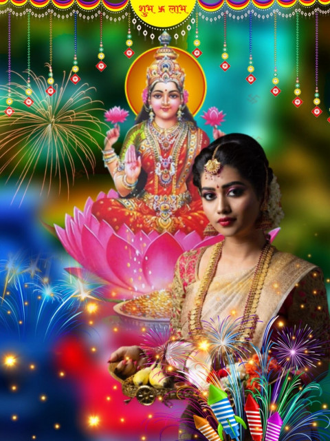 Latest Happy Lakshmi Puja Deepawali Snapseed Background HD