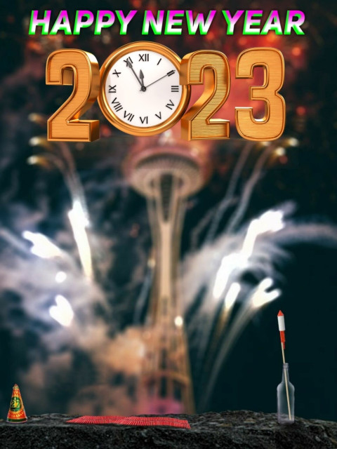Latest Happy New Year 2023 Editing CB Background Full HD Download