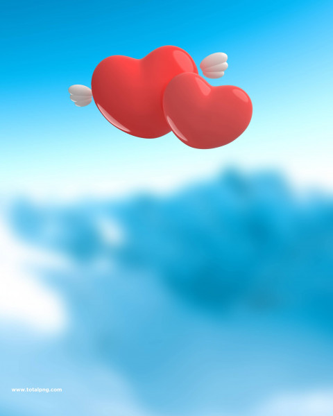 Love Balloon Creative Background For CB PicsArt