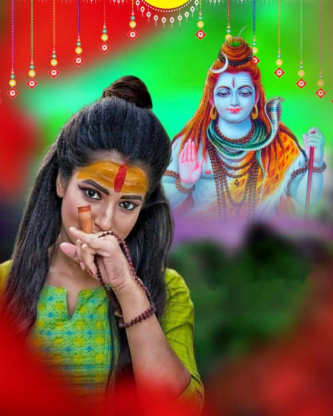 Mahashivratri Background With Girl For CB PicsArt Editing New