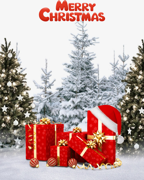 Merry Christmas Day Winter Home CB PicsArt Background HD