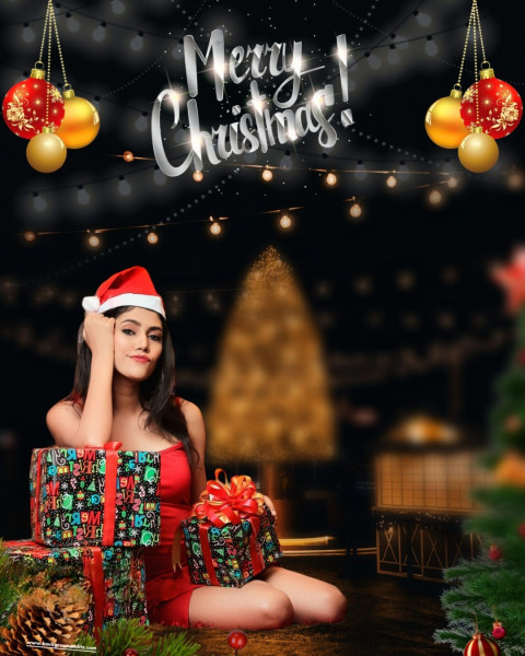 Merry Christmas Editing Background Full HD