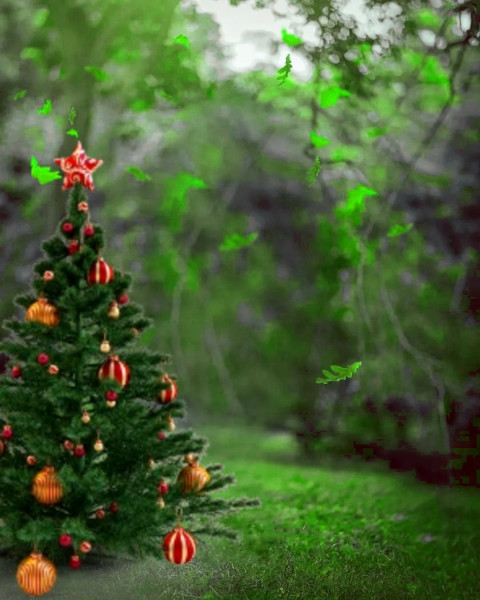Merry Christmas Tree Editing CB Background Full HD
