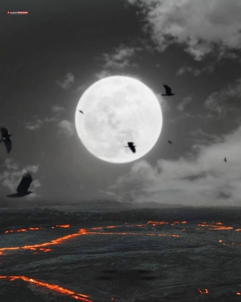 Moon Picsart Poster Photo Editing Background Hd
