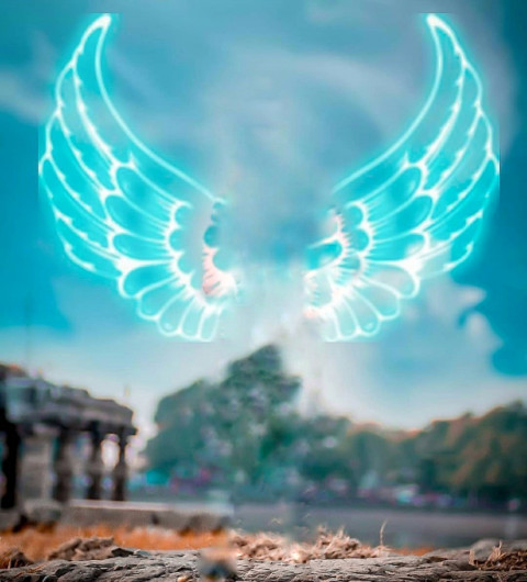 Neon Wing Manipulation Photo Editing BAckground HD