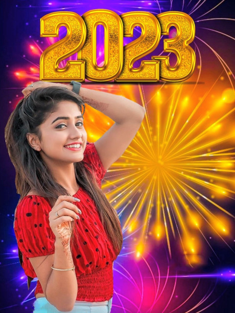 New Year 2023 CB Background With Girl