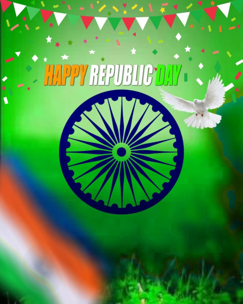 Photoshop Editing Happy Republic Day Full HD Background