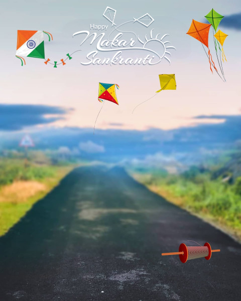 Photoshop Editing Makar Sankranti Background