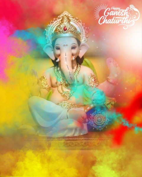 Photoshop Ganpati Bappa Morya CB Picsart Background Download