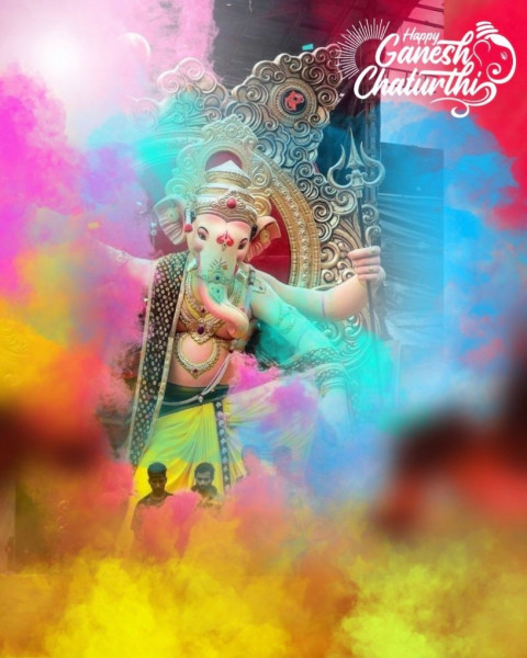 Photoshop Ganpati Bappa Morya CB Picsart Background Download New