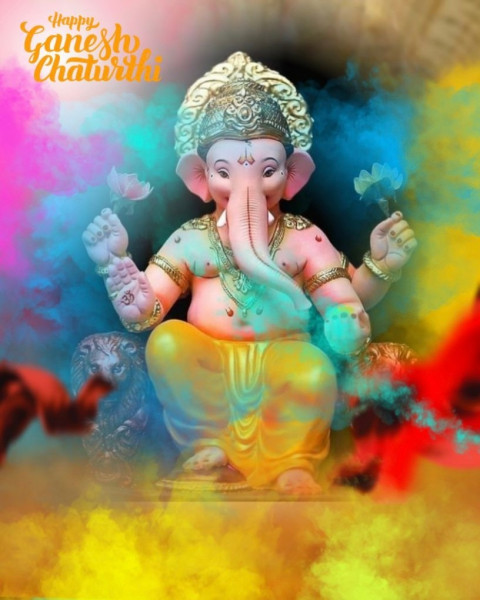 PicsArt Ganpati Bappa Morya Background HD For Photo Editing Free