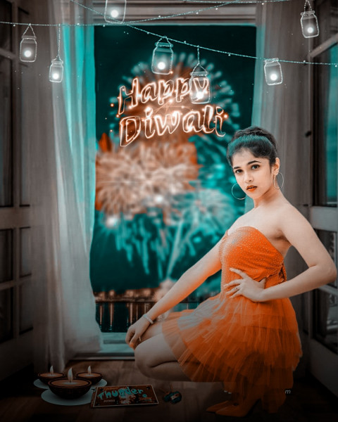 PicsArt Girl Diwali Editing Background HD Download