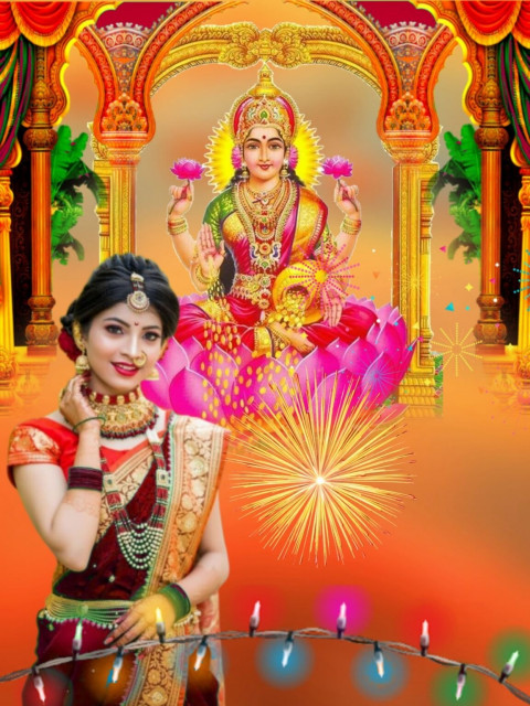 PicsArt Lakshmi Puja Deepawali Editing Background Full HD  With Girls