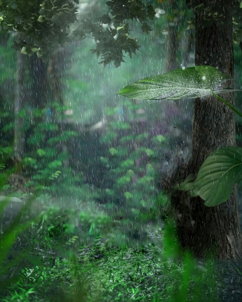 Rain CB PicsArt Editing Nature Forest Background HD
