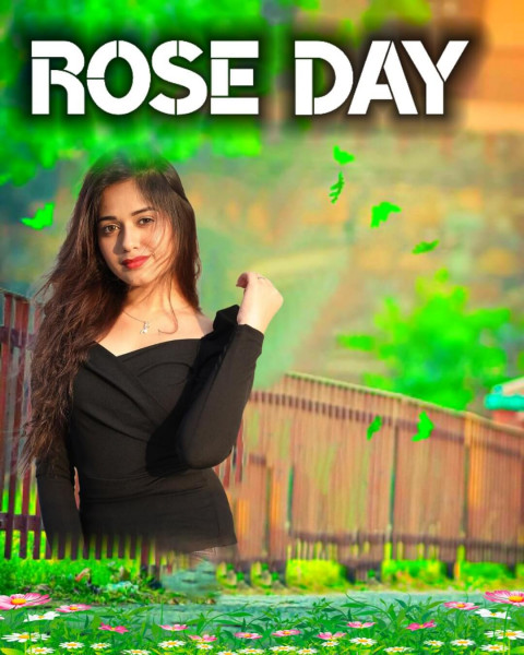 Rose Day Photo Editing Background For Picsart Valentine Girl