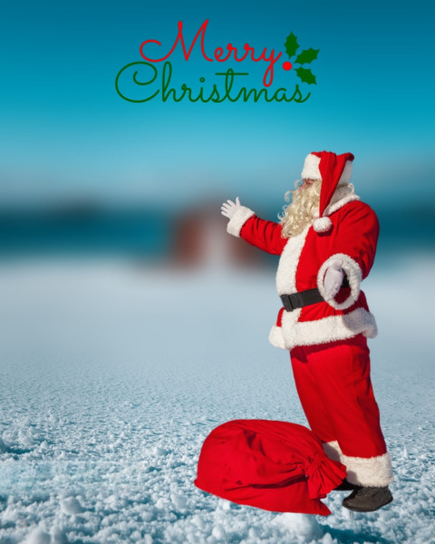 Santa Claus Christmas Photo Editing Background