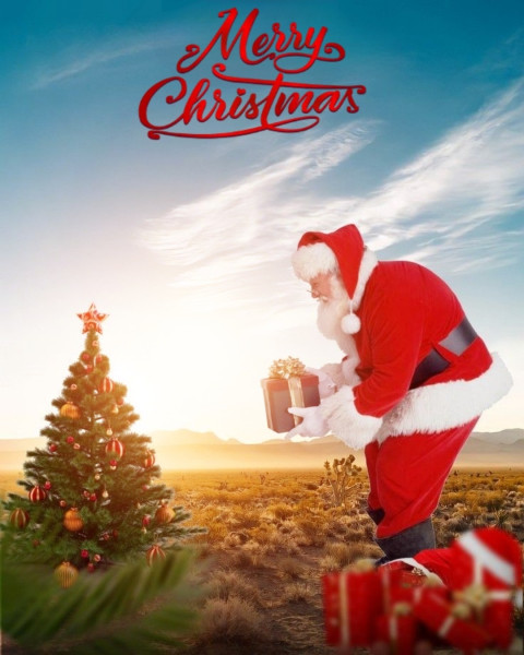 Santa Claus Christmas Photos Editing New CB Background