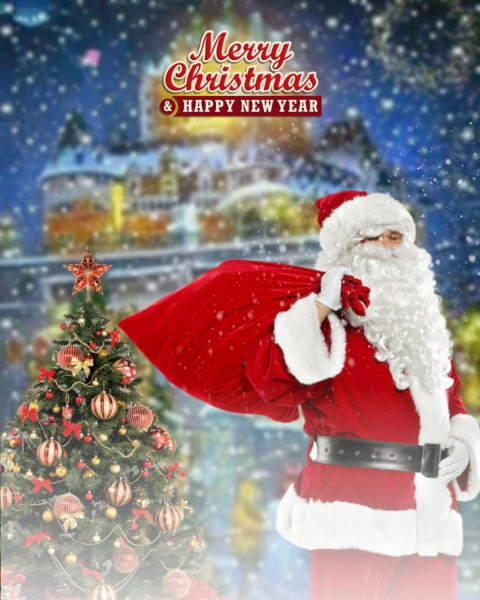 Santa Claus Photo Editing Background Full HD