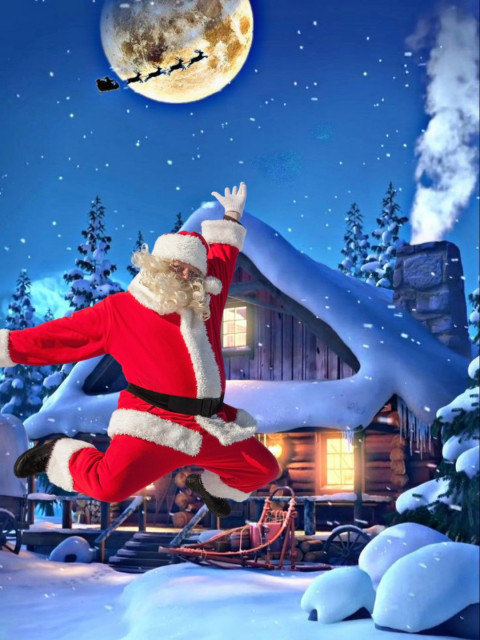 Santa Claus Photo Editing CB Background Download