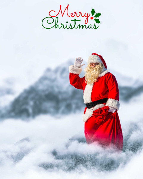 Santa Claus Photo Editing CB Background Download Free