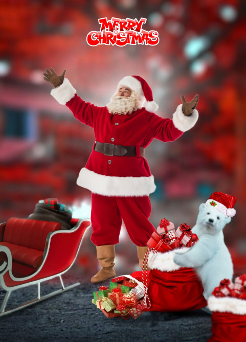 Santa Clus Merry Christmas Background Picsart Editing New