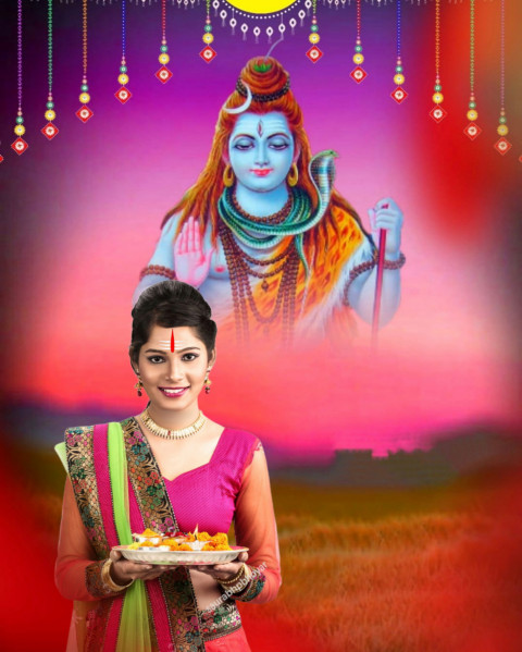 Sawan Photo Editing PicsArt Background With Girl