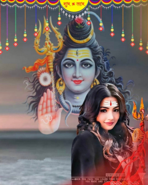 Shivratri Background For Photo Editing With Girl Free