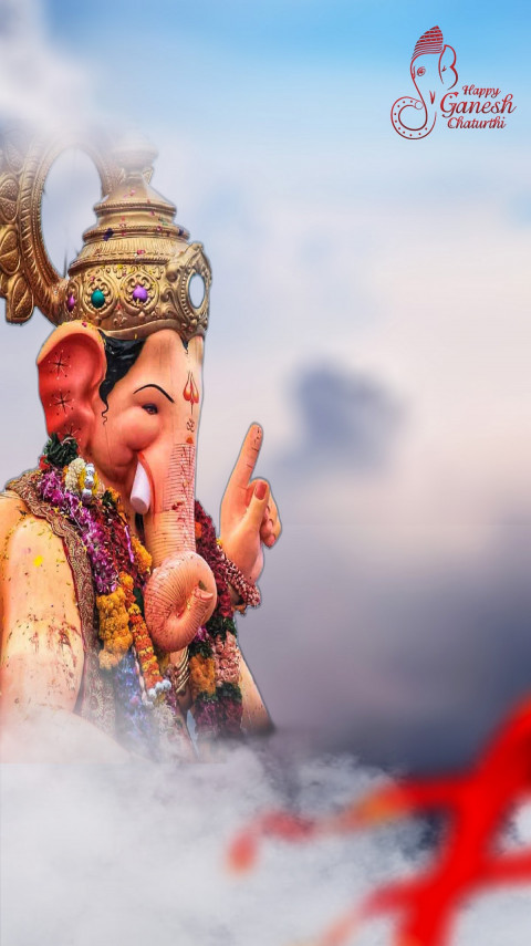 Sky Happy Ganesh Chaturthi Editing Background HD Download