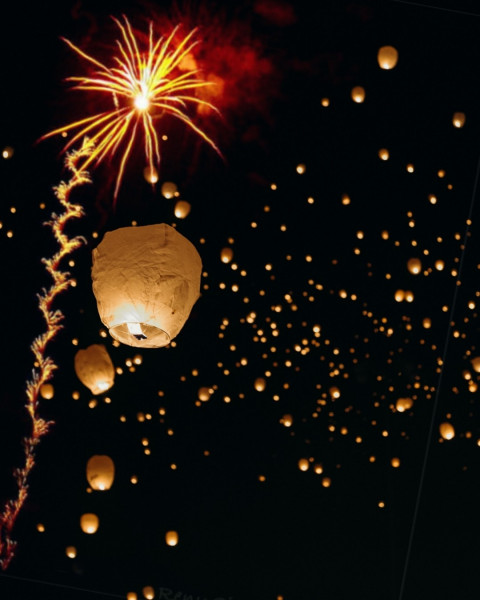 Sky Lanterns Photo Editing Background Download