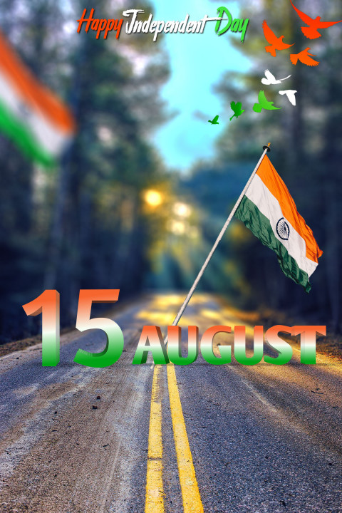 Tiranga 15 August Independence Day Road CB Editing Background Full HD Free