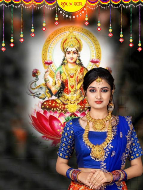 Top Latest Happy Lakshmi Puja Girls Snapseed Background Full HD