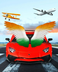 Car Picsart Independence Day HD Background Download