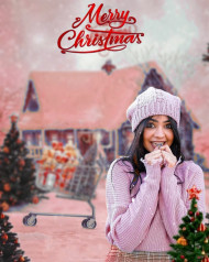Christmas HD Editing Background With Girls