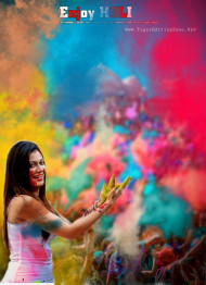 Colorful Happy Holi Photoshop Photo Editing Background Full HD Download