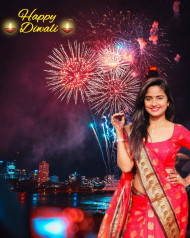 Diwali Editing Background With Girl Download Full HD
