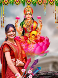 Diwali Mata Lakshmi PicsArt Girls Editing Background