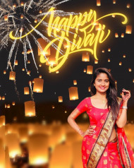 Diwali Sky Lanterns Hd Backgrounds Girl Download