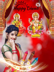 Download Diwali Maa Laxmi Girls Photo CB Editing Background