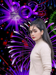 Free 2023 New Year CB Background With Girl