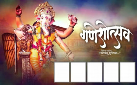 Ganesh Chaturthi Banner Editing Background Download Full HD Photo